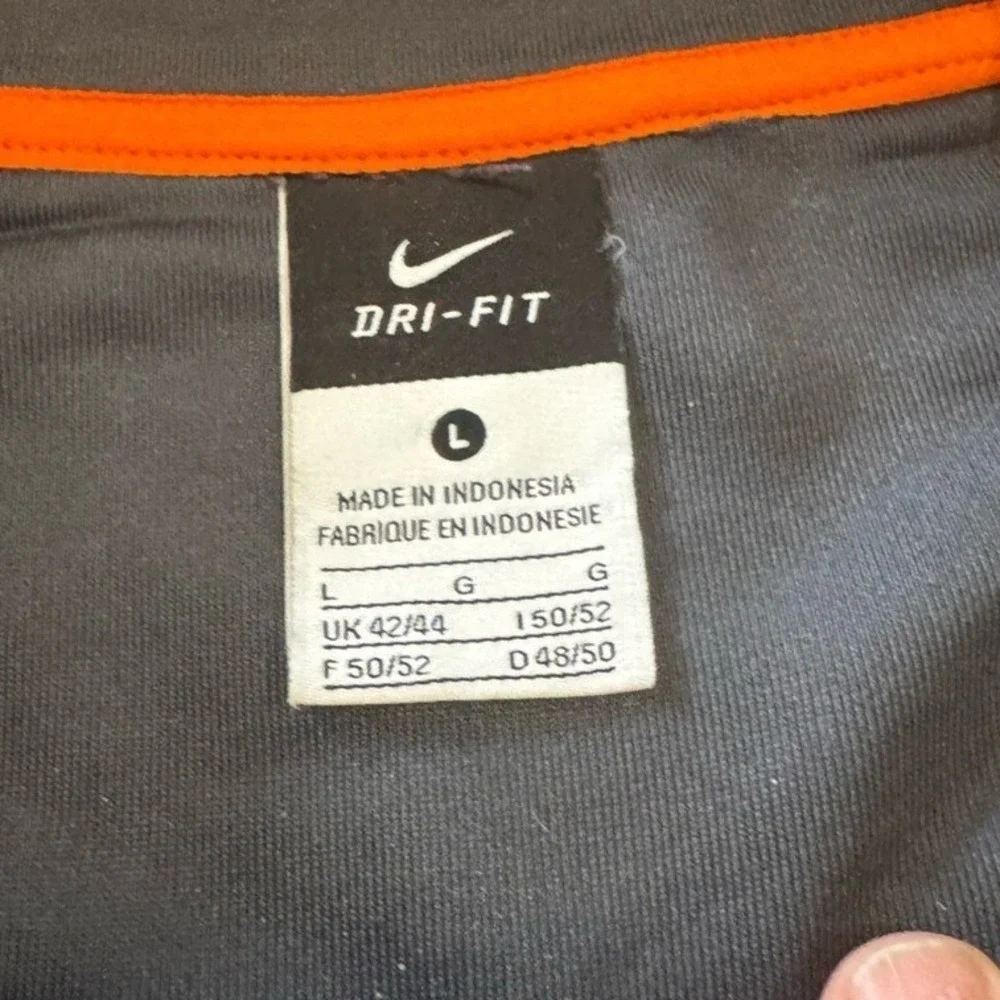 Nike Boise State Broncos Dri-FIT Full Zip Track Jacket‎ Grey Orange Large (1076)